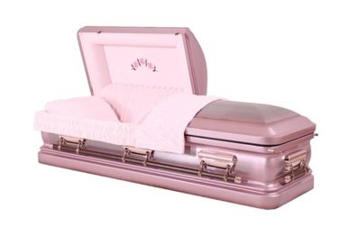 Bronze protegido roxo escovado natural da herança do caixão cor-de-rosa do ouro de Rosa de veludo
