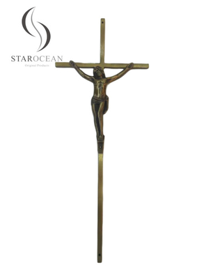 Caracterização lustrada da decoração do caixão do crucifixo do estilo de Europa elevação fúnebre